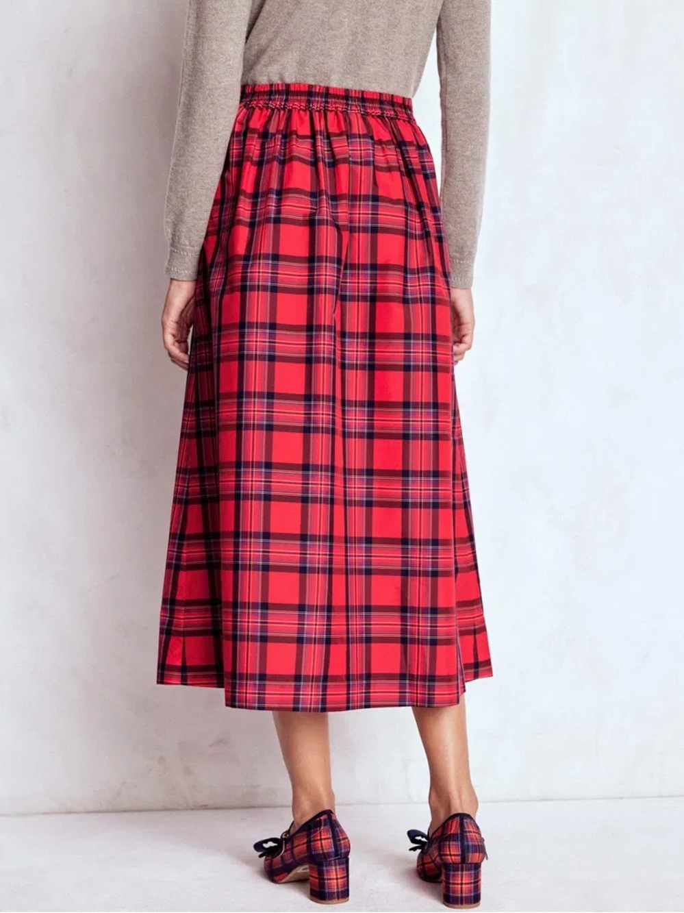 Boden Verity Tartan Midi Skirt - Picture 2 of 7